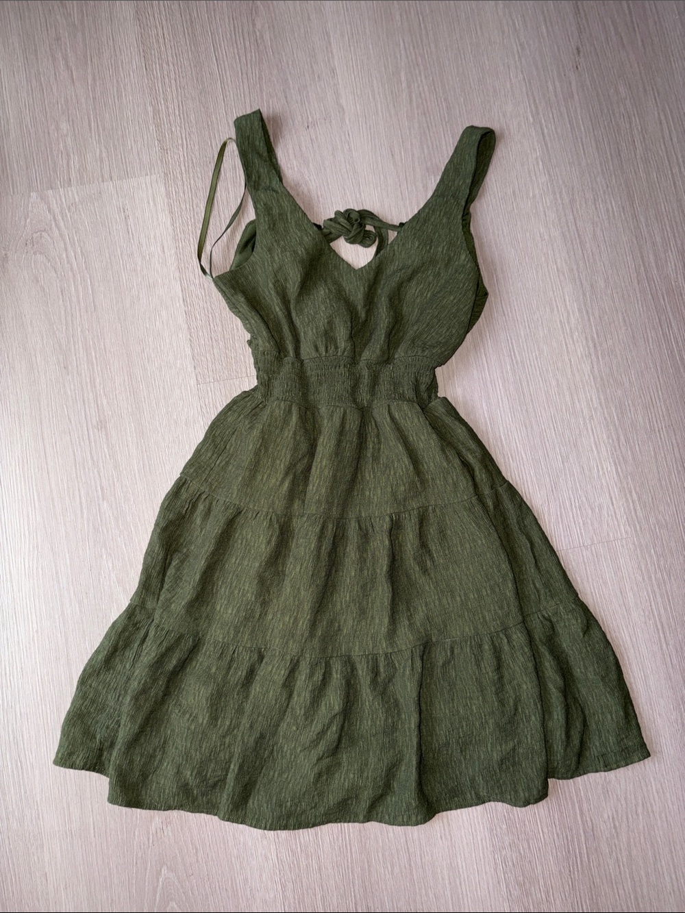 City Studio Olive Tiered Sleeveless Midi Dress